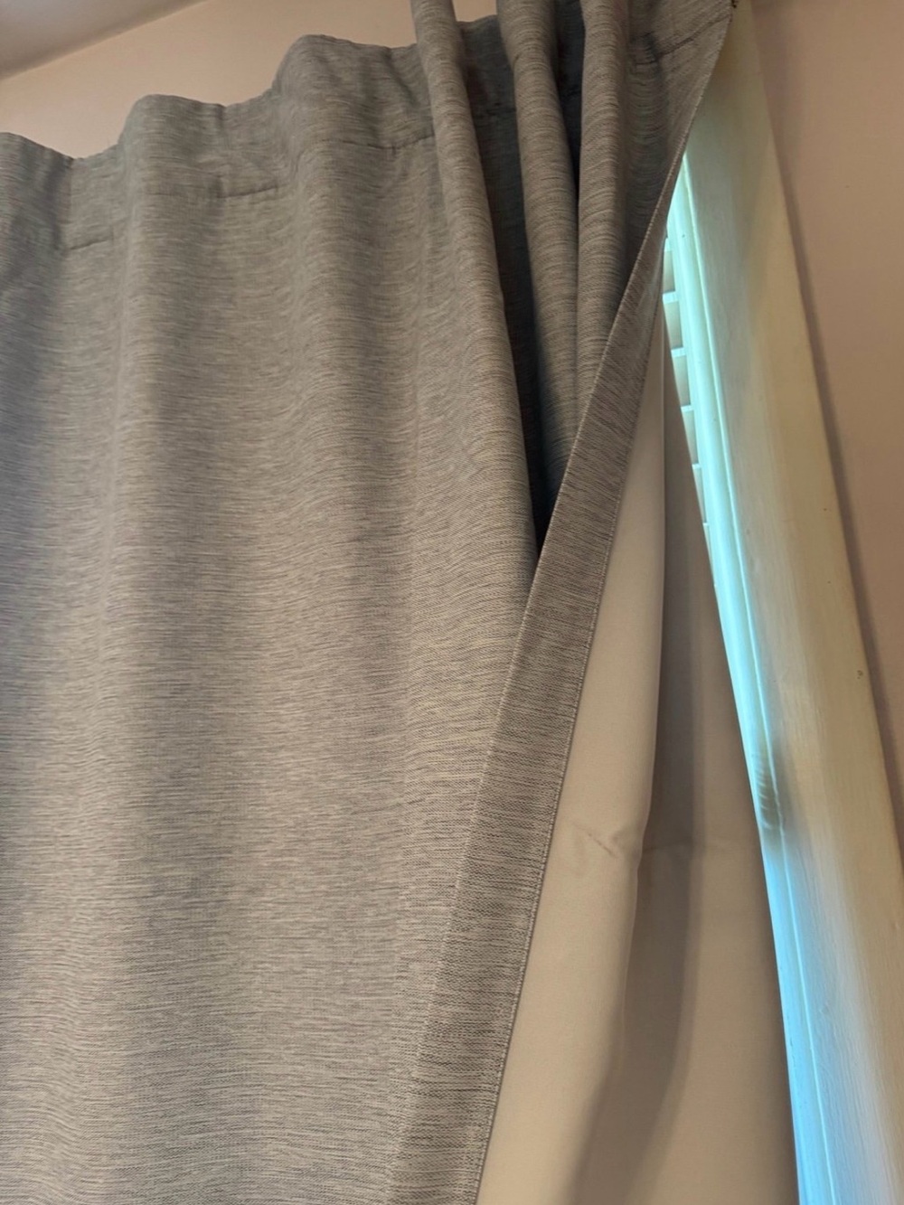 Light Gray Textured Curtains for Window